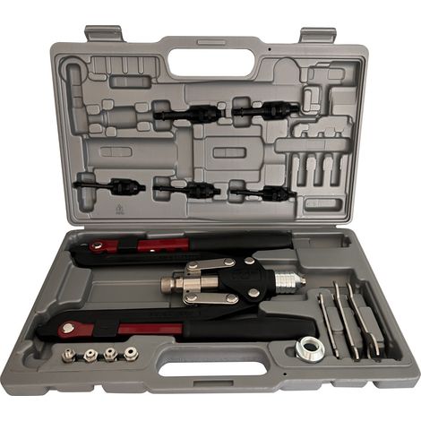 Coffret pince a riveter combinee rivets et inserts filetes (1/4)
