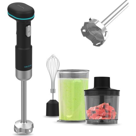Cecotec Frullatore a Immersione Portatile BlendGo Hand Scratchless. Motore DC 180W, 6.500-13.000RPM, Carica 2h, Accessori Versatili, Supporta Temp. 60-96°C, 30min di Uso, Lavastoviglie (1/5)