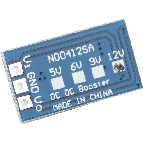 Module convertisseur élévateur CC-CC miniature ND0412SA 7W pour moteurs LED (2,6-5,5 V vers 5 V, 6 V, 9 V, 12 V) avec broches 12 V uniquement. (1/5)