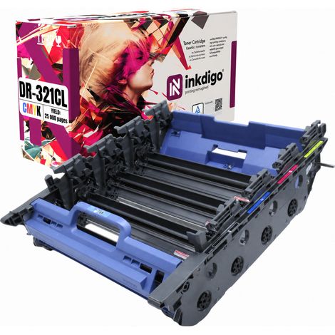 Tambor Inkdigo DR321 compatible con Brother DCP-L8400CDN HL-L8250CDN con certificación TÜV. (1/5)
