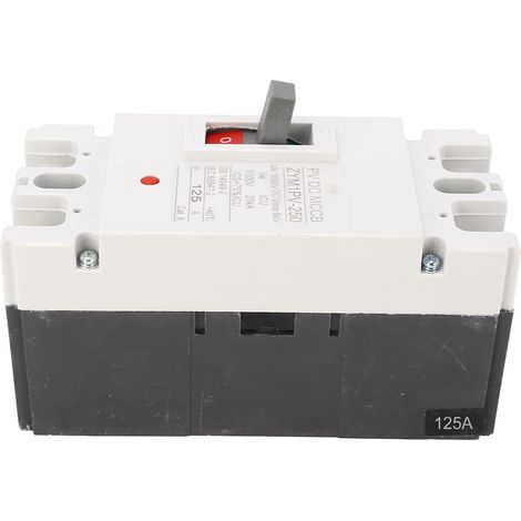Disjoncteur boîtier moulé 1000 V CC 125 A avec interrupteur 2P MCCB pour disjoncteur de batterie solaire (1/5)