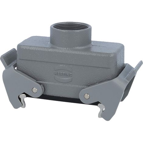 HARTING Han 16B Embase prolongatrice bas, 1xM32 sortie de câble droite, avec 2 étriers transversaux Presse-étoupe M32 Plage de serrage 11,0 mm - 21,0 mm - 1 Stück (1/2)