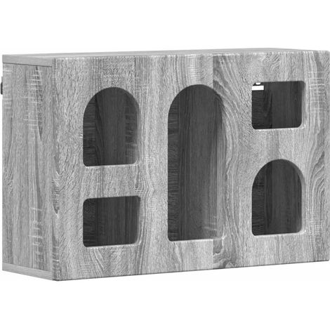 Armoire suspendue rectangulaire moderne 60 x 20 x 40 cm offrant grand espace de rangement design épuré en bois d'ingénierie gris sonoma (1/5)
