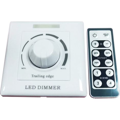 Variateur LED 220V 200W avec télécommande infrarouge, gradateur universel pour interrupteur mural, contrôleur d'intensité lumineuse, bouton variateur, interrupteur de gradation, DEBUNS (1/3)