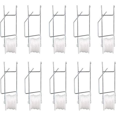 GDHZS-Lot de 10 crochets rouleaux pour tomates avec ficelle, support jardin pour plantes grimpantes, fruits et légumes (1/5)