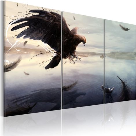 Quadro - Aquila sull'acqua di un lago - 60x40 (1/4)
