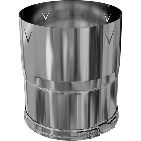 Raccord en inox insert (F) à tubage flexible (F)  180 mm - 180 mm