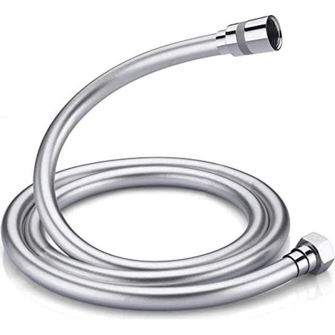 Universal-Brauseschlauch (G1/2", 1,5 m), verdreh- und verdrehsicherer Brauseschlauch, PVC/weiß