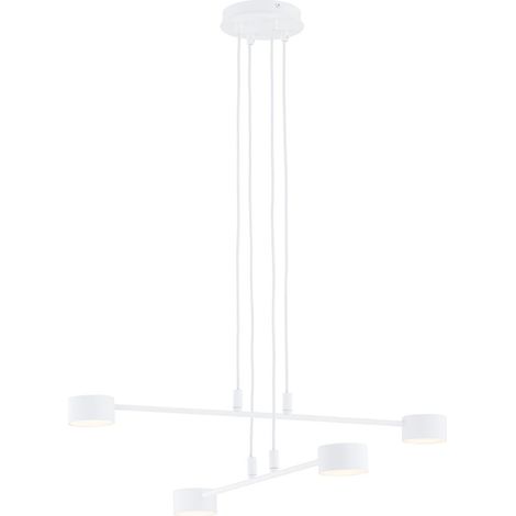 Lampada a Sospensione Modus, Acciaio verniciato a polvere, Bianco, 70x100x70 cm (1/5)