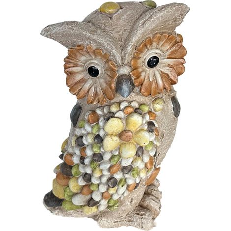 Figura rustica di gufo per decorazione domestica e regalo originale