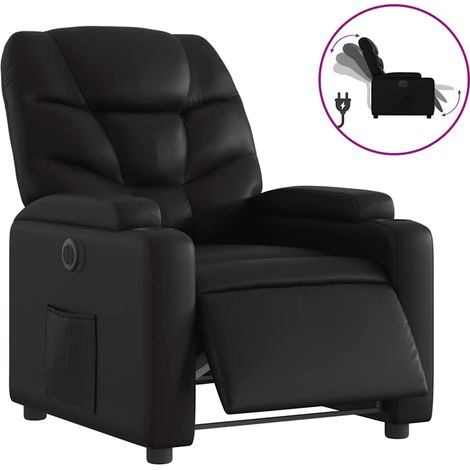 Maison Exclusive - Relaxsessel Elektrisch Schwarz Kunstleder