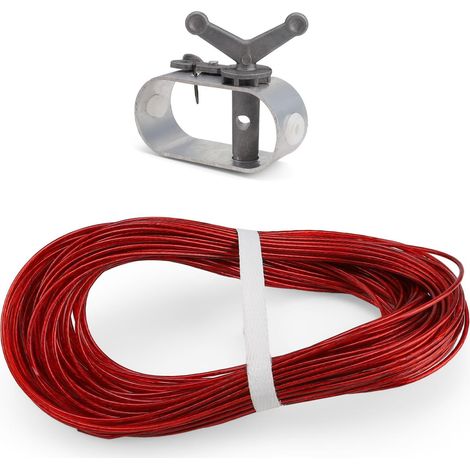 Poolspanner, Seilspanner, Spannseil für Poolabdeckungen, Durchmesser 2mm, Länge 30,5m, zur Sicherung von Aufstellpoolabdeckungen im Winter