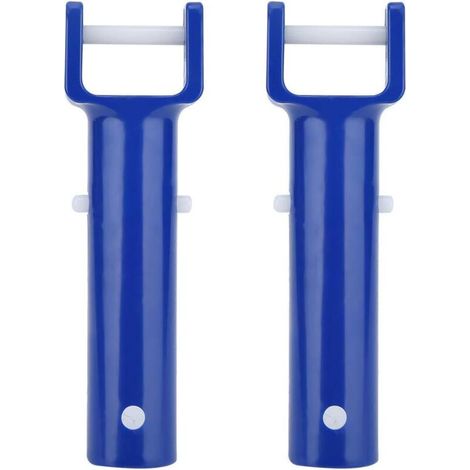 2 Pieces Blue Handle Swimming Pool Spa Clip Pool Accessories Flexible Spa and Swimming Pool Vacuum Head