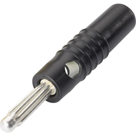 Schnepp S 4004 S Büschelstecker Stecker, gerade Stift-Ø: 4 mm Schwarz 1 St.