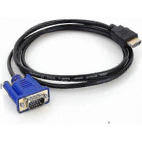 Câble adaptateur HDMI vers VGA, connecteur D-Sub mâle 15 broches vers HDMI mâle, câble unidirectionnel, adapté aux moniteurs. (1/3)