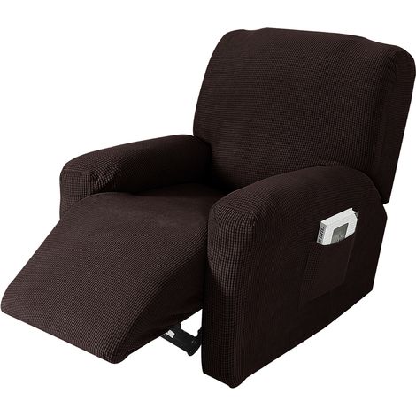Housse extensible pour fauteuil inclinable (4 pièces séparées) - Housse de protection douce pour canapé, chambre ou salon. (1/5)