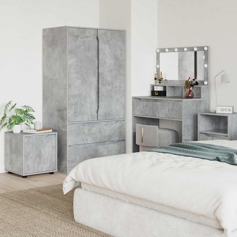 Teenpull – Badezimmerschrank 40,5 x 40 x 44 cm Holzwerkstoff Beton Grau (1/5)