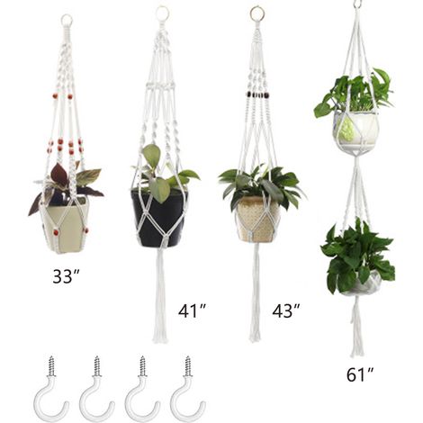 Suspension pour plantes, panier décoratif mural pour plantes, pour intérieur et extérieur (1/5)