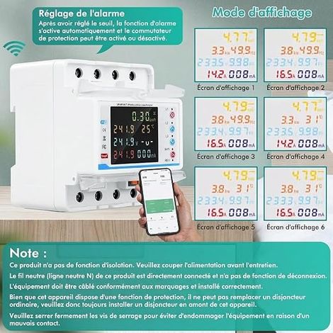 compteur electrique triphasé 100A 380V AC compteur électrique bidirectionnel (1/3)