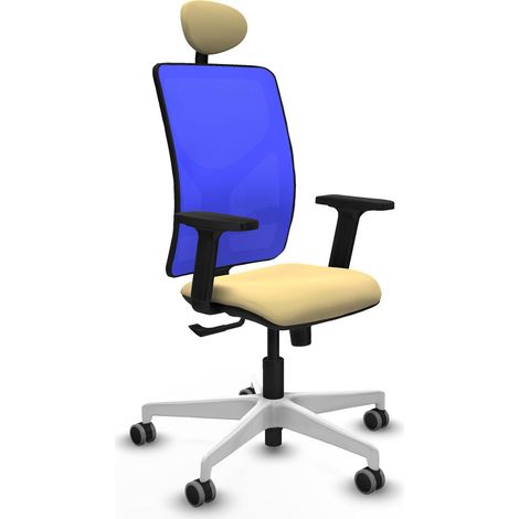 Sedia da ufficio piqueras y crespo Motilla blu mesh crema (1/2)