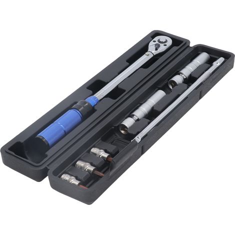 Clé dynamométrique à cliquet 3/8" (7 pièces) avec douilles pour bougies d'allumage de 14 et 16 mm pour l'entretien automobile