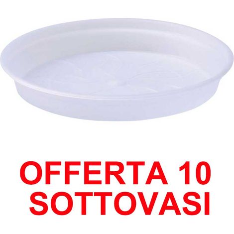 OFFERTA 10 SOTTOVASO GREEN BASICS ORCHID SAUCER 14CM TRANS ELHO