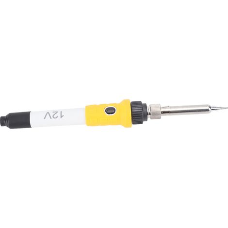 Fer à souder électrique blanc DC 12V avec poignée en silicone isolée, fer à souder portable avec pince pour voiture, pour réparation (1/5)