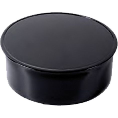 Poêle à couvercle collecteur vitrifié noir à 100 mm