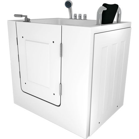 Sitzbadewanne Senioren Sitzwanne mit Tür S02-TH-A-R 78x100cm (1/5)