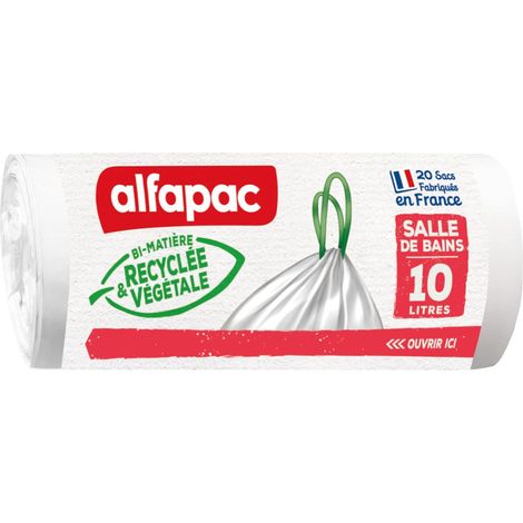 20 sacs-poubelle - lien coulissant - salle de bains - 10L (1/5)