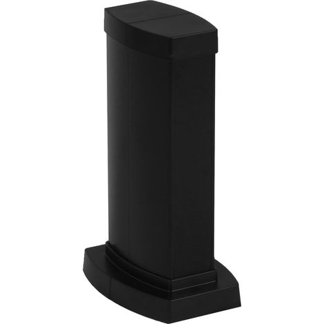 Legrand – Colonnette à clippage direct 2 compartiments 0,30m – Couvercle PVC – Corps en alu noir RAL9017 – Installation rapide et pérenne (1/4)