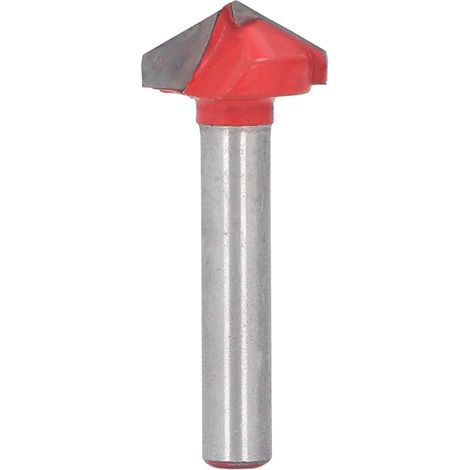 Fraise à rainurer en V pour le travail du bois, angle de coupe de 120°, diamètre de coupe de 16 mm, queue de 6 mm (1/5)