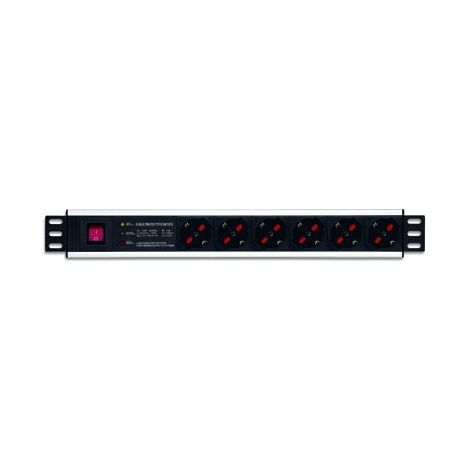 INTELLINET Multipresa 6 posti Rack 19 con protezione e interruttore