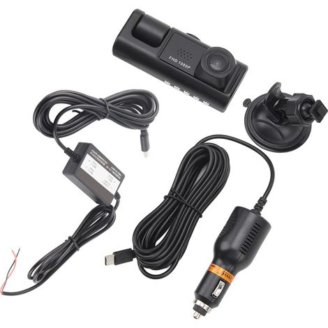 Caméra de voiture 1080P avant et intérieur avec vision nocturne, enregistrement en boucle, mode stationnement, capteur G (1/5)