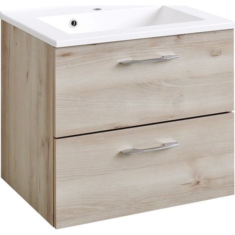 Waschtisch BERGAMO-03, Buche Iconic Nb., B x H x T ca.: 60 x 54 x 48cm (1/5)