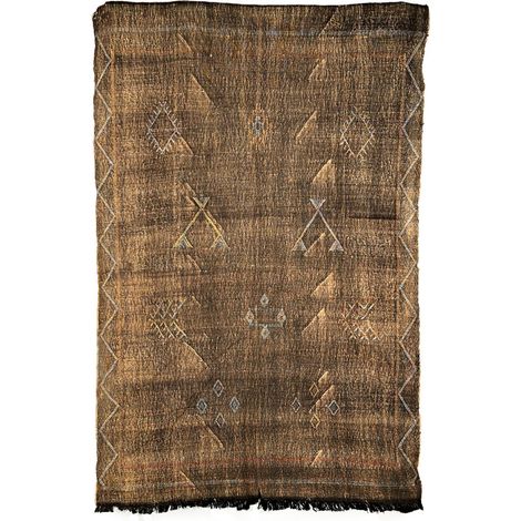 SABRA - Tapis Berbère en Soie de Cactus - Modèle A12 - Tapis Tissé à la Main Style Ethnique et Bohème - Décoration Artisanale Unique