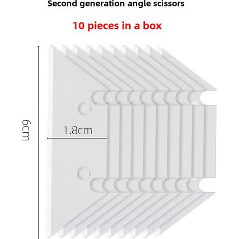Cisaille d'angle universelle 45°/90° en forme de U – lot de 10 lames – pour goulottes, scellement des bords, travail du bois (1/5)