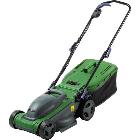 Forte Tondeuse électrique 1400 W 34 cm avec une largeur de coupe de 34 cm, 6 hauteurs de coupe réglables et un rouleau arrière Tondeuse électrique puissante pour petites et moyennes pelouses (tondeuse (1/5)