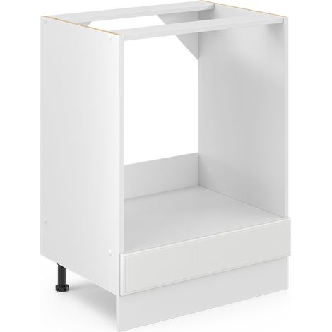 Herdumbauschrank R-Line, Weiß Landhaus, 60 cm ohne Arbeitsplatte, Vicco