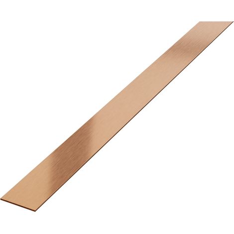 Bande murale décorative en acier inoxydable 1cm x 270cm - Cuivre satiné