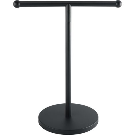 Porte Rouleau Essuie Tout, Hauteur 39.5 CM, Porte Sopalin sur Pied en Acier Inoxydable, Accessoires de Salle de Bain/Cuisine, Installation Facile et Pratique, Noir (1/5)