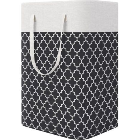 Collapsible and Waterproof Laundry Hamper with Long Handle, Durable Laundry Basket, Storage Basket for Bedroom Toys, Bathroom, Dorm, 75 L, Gray (1/5)