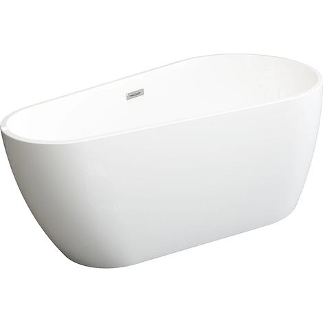 Vasca da bagno freestanding asimmetrica 240 L 160 x 80 x 59 cm Bianco Acrilico - LEPINE (1/5)