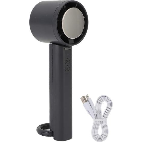 Mini-Faltventilator, wiederaufladbar, 2000 mAh, 3 Geschwindigkeitsstufen, leiser Betrieb, Halbleiterkühlung, Karabinerhaken, handlich, für Reisen, Strand, Camping, Innenräume (1/5)