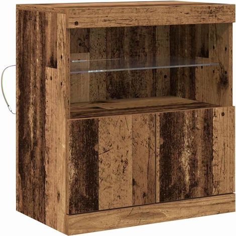 Maison Exclusive - Madia LED Marrone 60,5 x 37 x 67 cm Legno multistrato