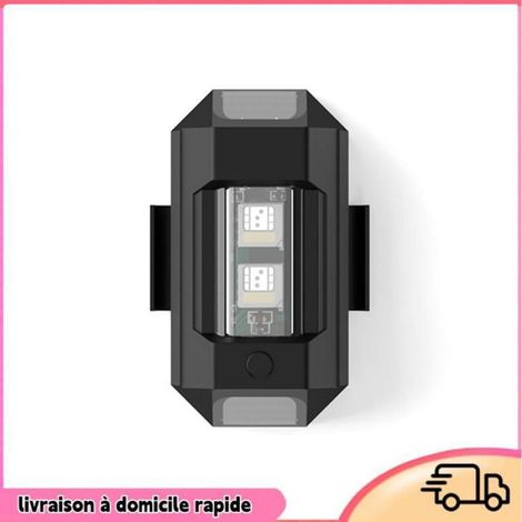 Feu D Avertissement LED - Anti Collision Moto Vélo Drone - 7 Couleurs RGB - Batterie Intégrée 90 mAh - Autonomie 8 H Après 1 H De Charge - 1 Pièce (1/5)