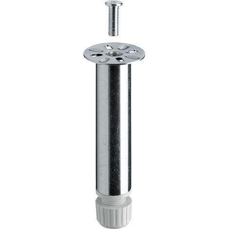Hettich Sockelverstellfuß 150 mm 3 - 4 kg , verchromt Möbelbeschlag