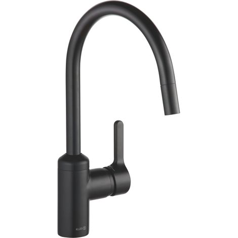KLUDI BINGO STAR Grifo monomando para fregadero DN 15 con caño extraíble negro mate, 428513978 (1/3)