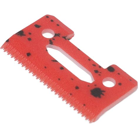 Lame de tondeuse à cheveux en céramique 49 pièces, dents incisives rouges, couteau de rechange pour tondeuse professionnelle, accessoires de coupe précise. (1/5)