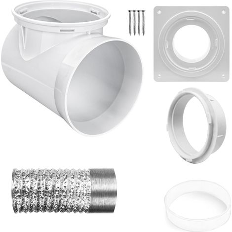 Kit de raccordement pour sèche-linge, raccord coudé à 90° pour tuyau de sèche-linge-AquaForge